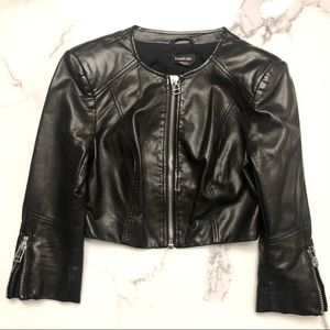 BEBE Faux Leather Crop Jacket